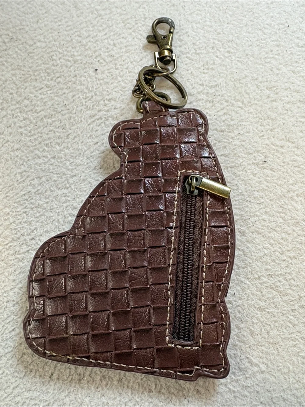 Chala Bear and Cub Leather Keychain - Brown, Tan, Black, Red, Teal